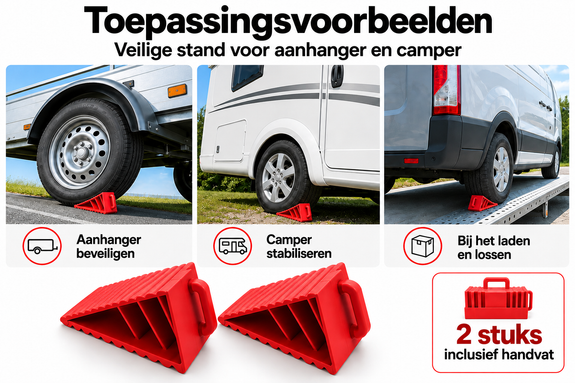 Wielkeggen - Rubber - 2 stuks - Voor Auto en Aanhanger - Afbeelding 3