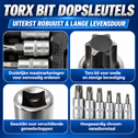 Torx dopsleutelset 18-delig – 1/4 en 1/2 inch
