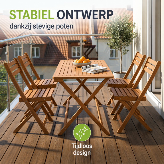 Tuinmeubelset Rimini van acaciahout - Afbeelding 7