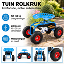 Verrijdbare tuinkruk met luchtbanden – 150 kg