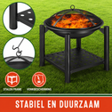 Vuurschaal met vonkenscherm Ø 55 cm - zwart