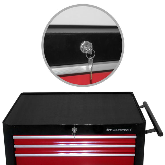 Gereedschapswagen XXL - 7 lades - Rood / zwart - Afbeelding 2