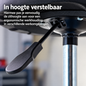 Werkplaatskruk op wielen – verstelbaar tot 135 kg