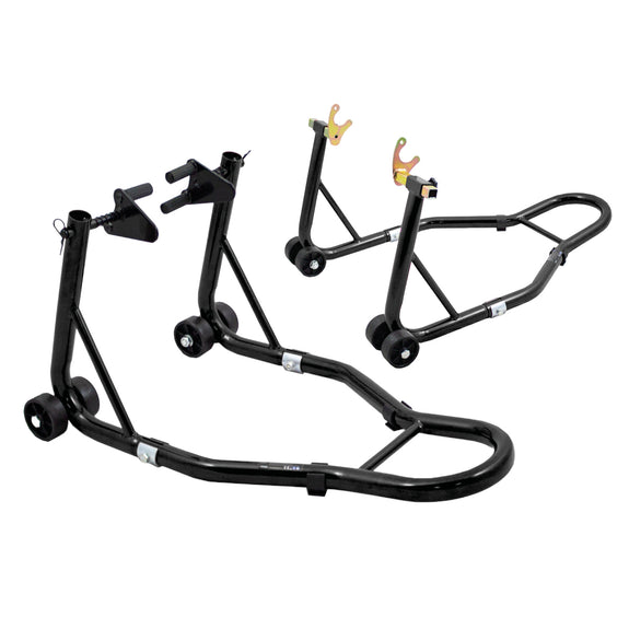 Motorfiets Standaardset - Voor en Achter - Max. 250 kg - Zwart - Afbeelding 1