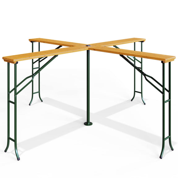 Biertafel / Biertenttafel - Hout - 241x241x104cm - Inklapbaar - Afbeelding 1