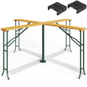 Statafel XXL Quattro Hout 241x241x104cm Inklapbaar