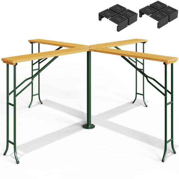 Biertafel / Biertenttafel - Hout - 241x241x104cm - Inklapbaar - Afbeelding 5