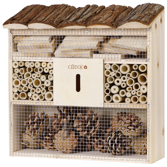Insectenhotel van hout 30,5 x 9,5 x 31 cm - Afbeelding 1