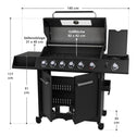 BBQ gasgrill Tennessee met 6 branders en zijbrander