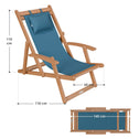 Opvouwbare ligstoel Tavira van acaciahout
