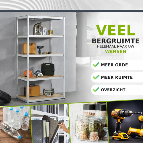 Stellingkast / Opbergkast - Basic - 200 x 100 x 60 cm - Afbeelding 11
