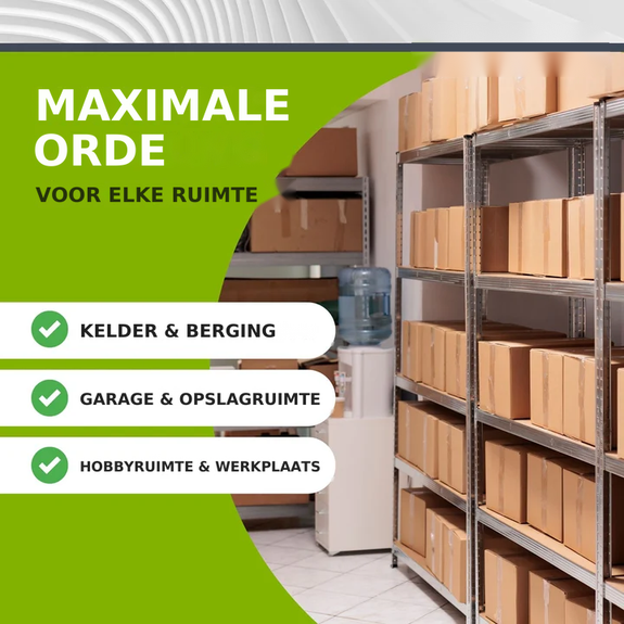 Stellingkast / Opbergkast - Basic - 200 x 100 x 60 cm - Afbeelding 10