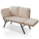 2-in-1 polyrattan tuinbank Calvia met ligfunctie