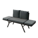 2-in-1 polyrattan tuinbank Calvia met ligfunctie