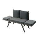 2-in-1 polyrattan tuinbank Calvia met ligfunctie