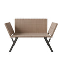 2-in-1 polyrattan tuinbank Calvia met ligfunctie