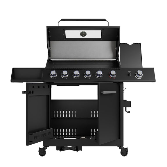 BBQ gasgrill Tennessee met 6 branders en zijbrander - Afbeelding 4