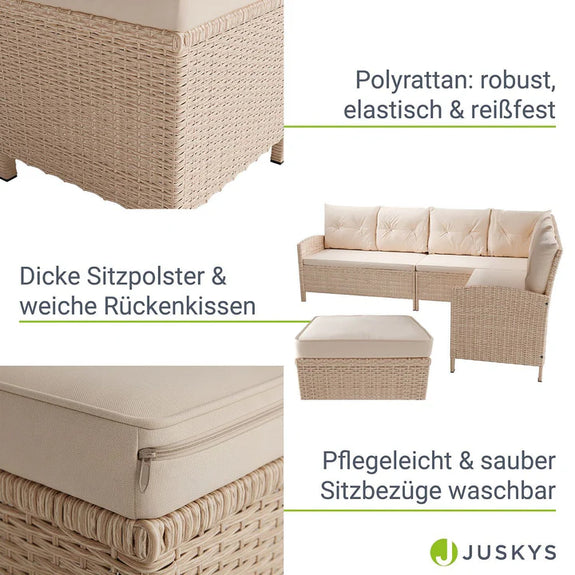 Loungeset Manacor - Creme / Zand - Incl. Kussens - Afbeelding 9