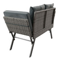 2-in-1 polyrattan tuinbank Calvia met ligfunctie