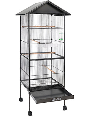 Vogelkooi XXL met standaard en wielen - Afbeelding 1
