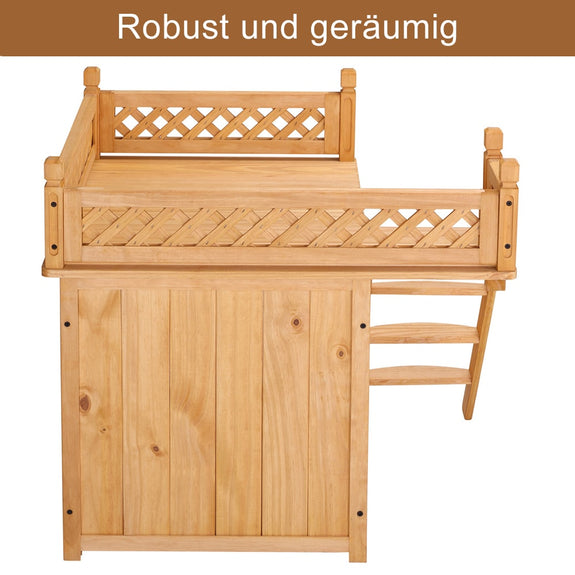 Kattenhuis van hout FSC-gecertificeerd - Afbeelding 3