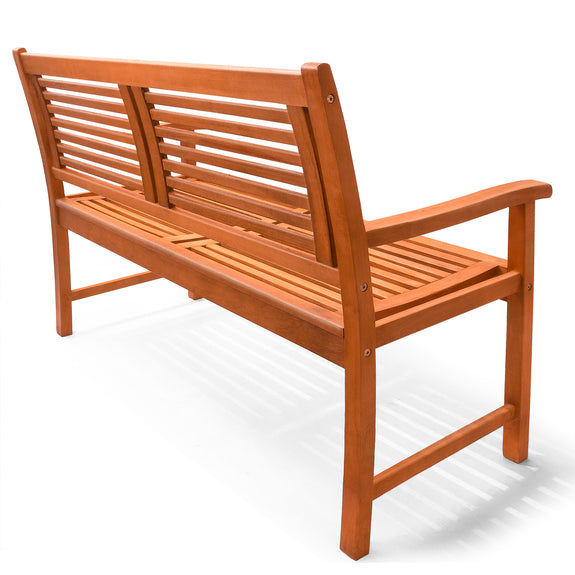 Tuinbank / Zitbank - Eucalyptushout -  120x56x88cm - Bruin - Afbeelding 3