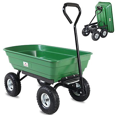 Bolderkar / Transportkar - Metaal / Kunststof - 103x51x92,5cm - Groen - Afbeelding 2