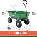Bolderkar Groen Metaal Kunststof 103x51x92,5cm