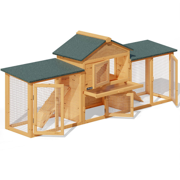 Konijnenhok 2 verdiepingen 204 x 45 x 84 cm - Afbeelding 3