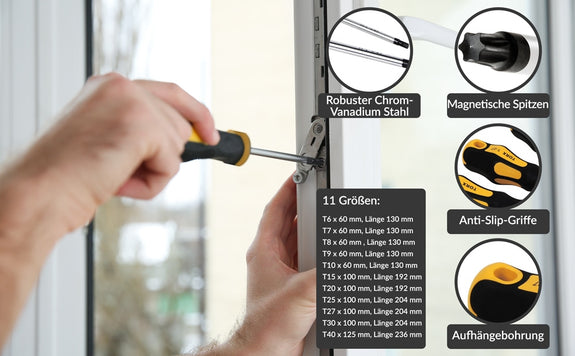 Torx schroevendraaierset 11-delig - Afbeelding 4