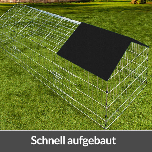 Konijnen- en kippenren 180 x 75 x 75 cm met zonwering - Afbeelding 21