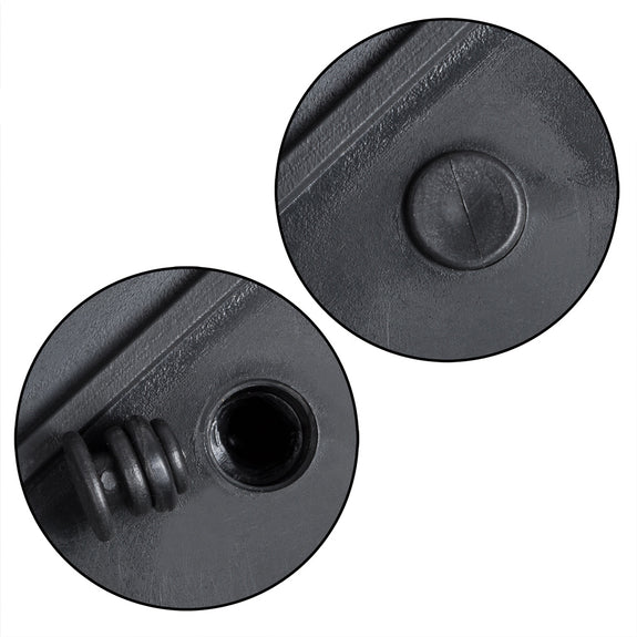 Bloempot / Plantenbak Set - Polyrattan - Set van 3 - Zwart - Afbeelding 9