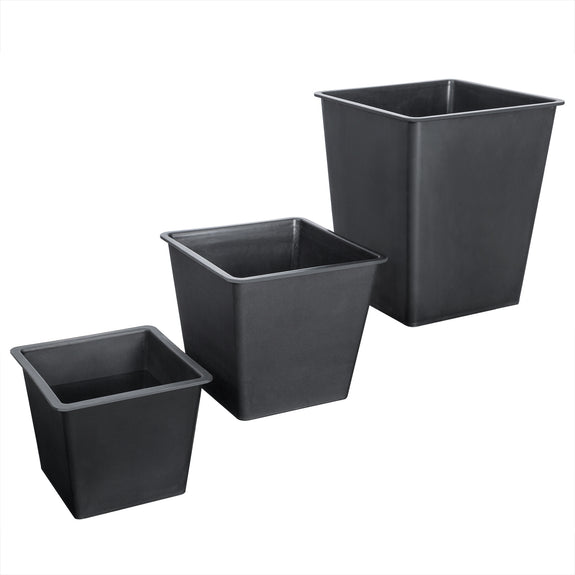 Bloempot / Plantenbak Set - Polyrattan - Set van 3 - Crème - Afbeelding 4