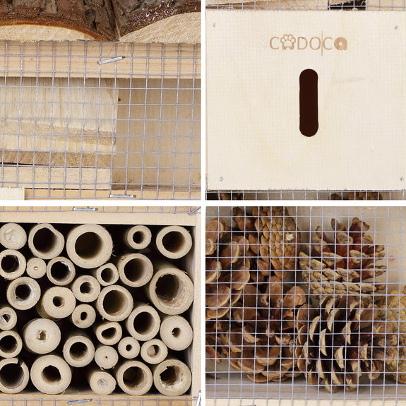 Insectenhotel van hout 30,5 x 9,5 x 31 cm - Afbeelding 5