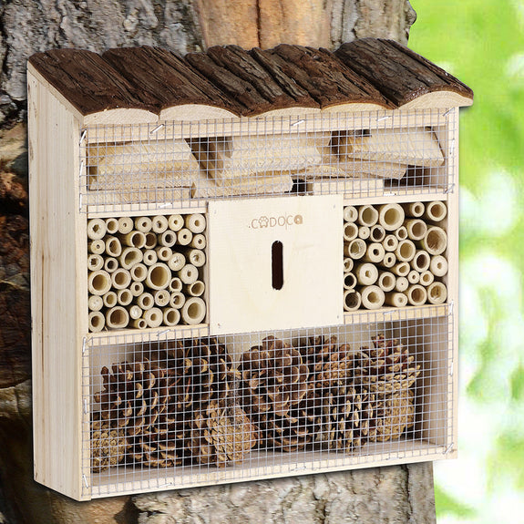 Insectenhotel van hout 30,5 x 9,5 x 31 cm - Afbeelding 10