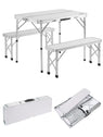 Inklapbare campingtafelset 3-delig - wit