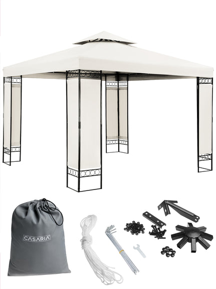 Paviljoen / Tuinpaviljoen Lorca - Crème - 3x3m - UV-bescherming 50+ - Afbeelding 5