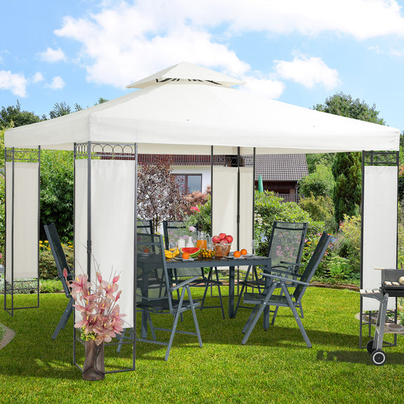 Paviljoen / Tuinpaviljoen Lorca - Crème - 3x3m - UV-bescherming 50+ - Afbeelding 9
