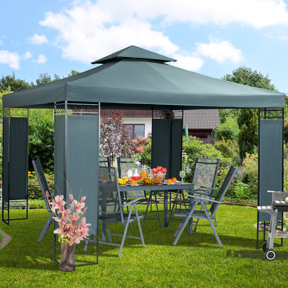 Paviljoen / Tuinpaviljoen Lorca - Antraciet - 3x3m - UV-bescherming 50+ - Afbeelding 1