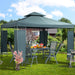 Paviljoen Lorca Antraciet 3x3m UV-bescherming 50+
