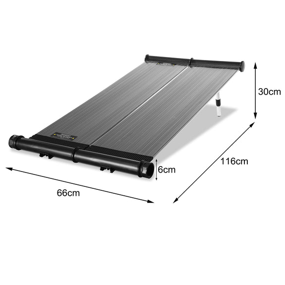 Solar zwembadverwarming 116 x 66 cm - antraciet - Afbeelding 4