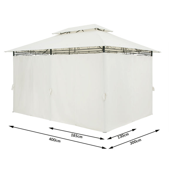 Paviljoen / Tuinpaviljoen Topaz - Beige - 3x4m - UV-bescherming 50+ - Afbeelding 2