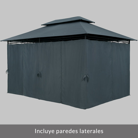 Paviljoen / Tuinpaviljoen Topaz - Antraciet - 3x4m - UV-bescherming 50+ - Afbeelding 5