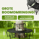 Metalen boombank Bree Ø 160 cm - zwart