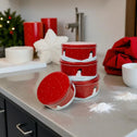 Koektrommelset 4-Delig – Rood Kerstdesign