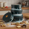 Koektrommelset 4-Delig – Grijs Kerstdesign