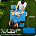 Opvouwbare campingtafel met 4 zitplaatsen - blauw