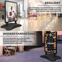 Klantenstopper, reclamebord, stoepbord in zwart