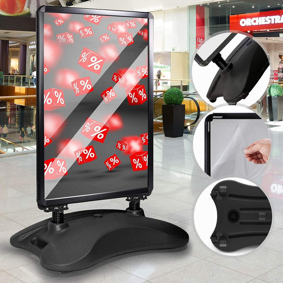 Klantenstopper, reclamebord, stoepbord in zwart - Afbeelding 2