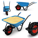 Kruiwagen 100 liter blauw – 250 kg met massief antilekwiel